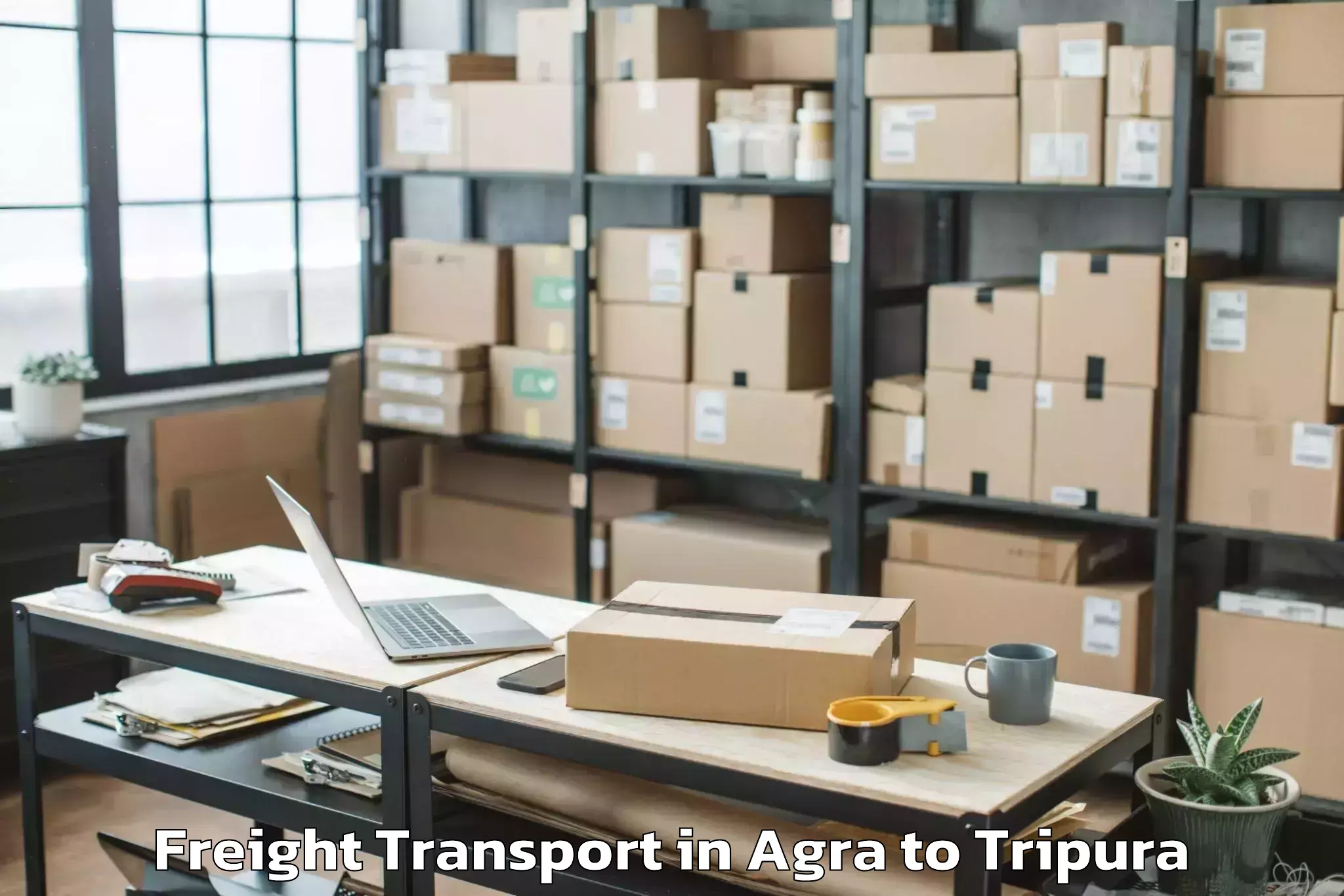 Trusted Agra to Amarpur Gomati Freight Transport